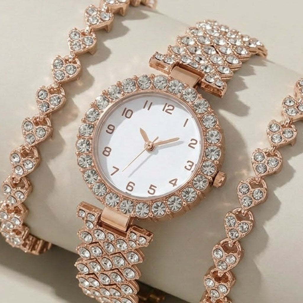 Coralie Pura Set Uhr und Armband Roségold