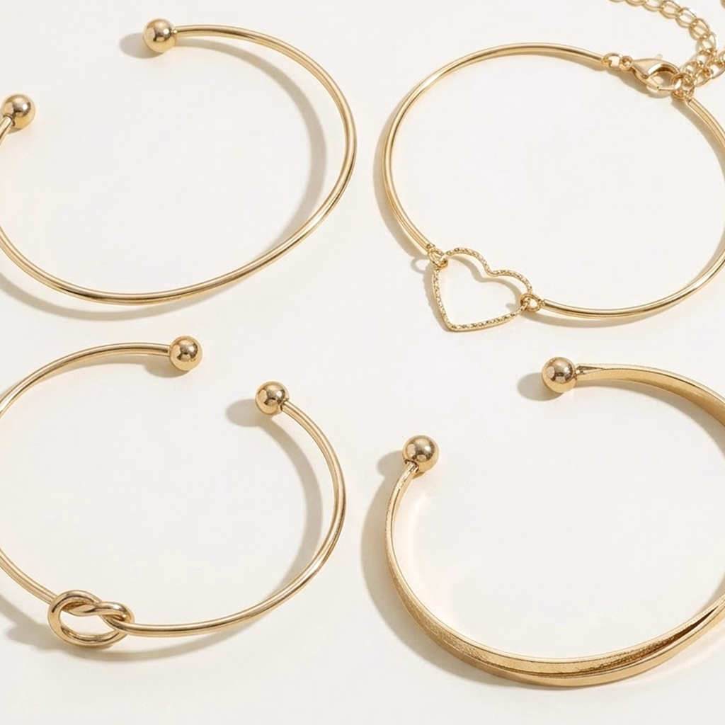 Golden Harmony Bracelet Set – Armreif-Set von Maison Aurielle