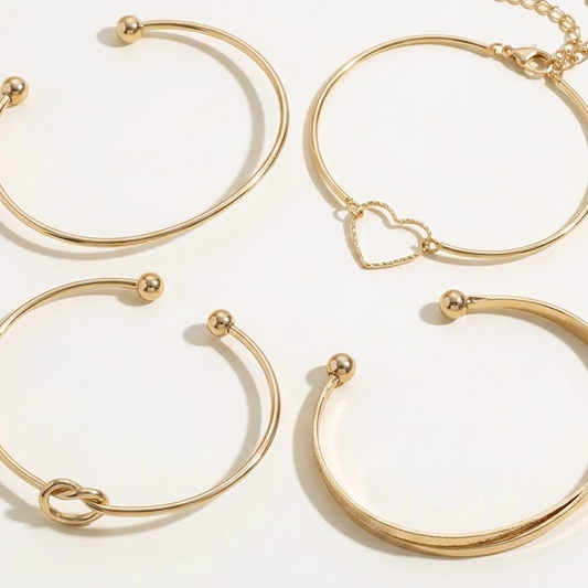 Golden Harmony Bracelet Set – Armreif-Set von Maison Aurielle