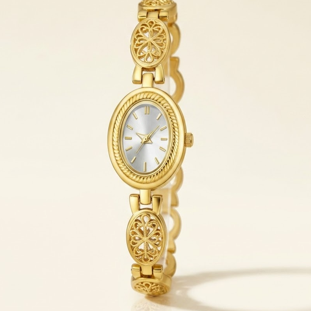 Seraphine Jade Whitened Gold Damenuhr