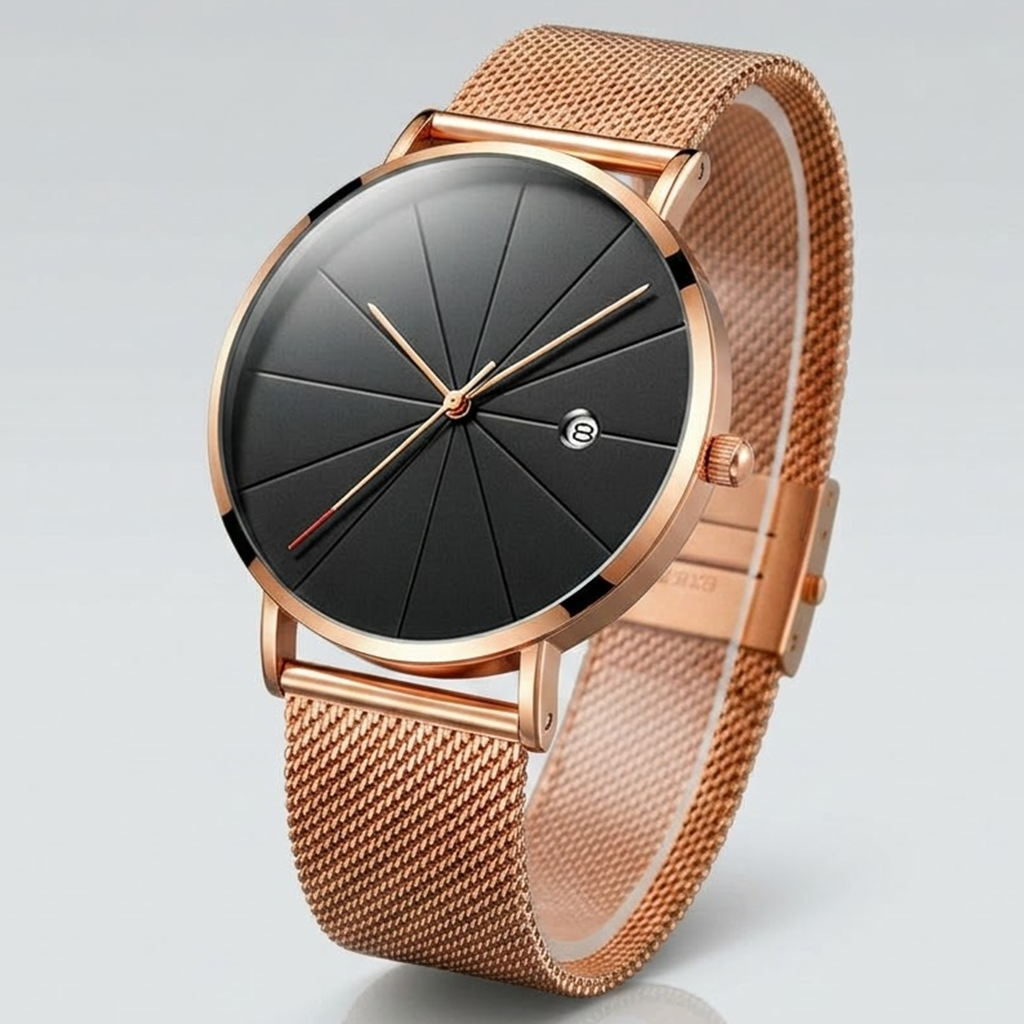 Zenit Original Roségold Uhr Mesh